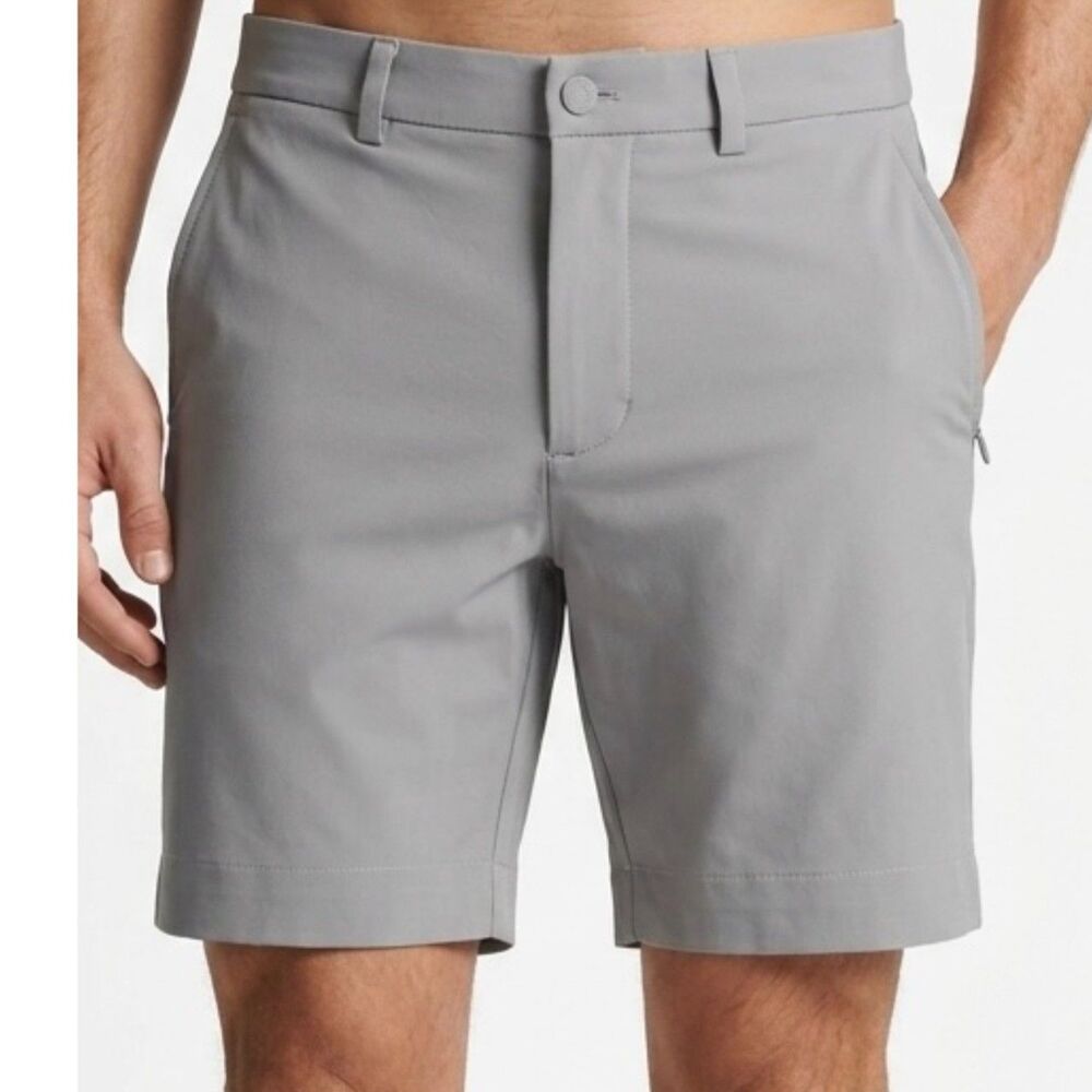 Brooks Brothers Gray Stretch Golf Flat Front Shorts Size W30 Waist 30